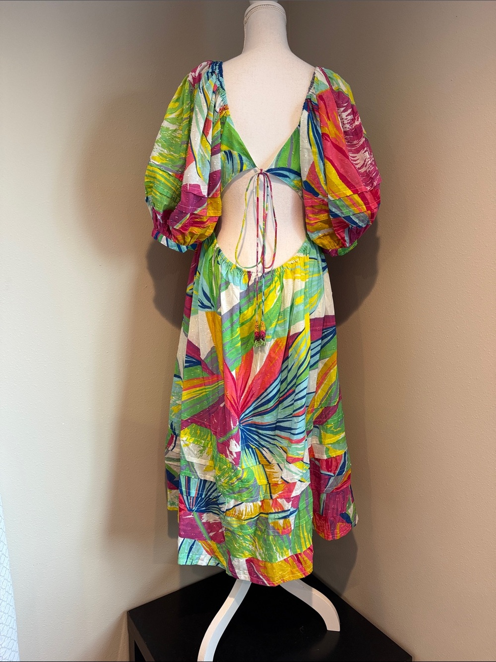 Farm Rio | Rainbow Leaves Midi Dress | XL - Picture 7 of 10
